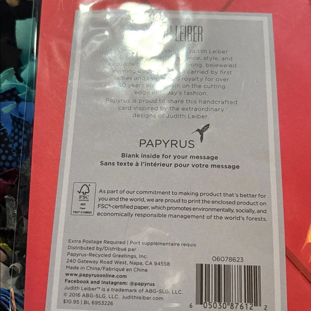 🆕American Greetings-Papyrus-Judith Leiber Rhinestone Greeting Cards, Bundle Of 2